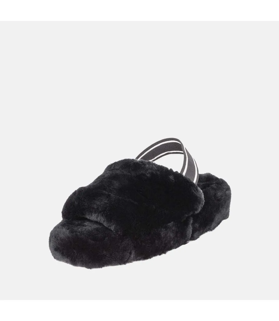 Ladies Grey Ava Sheepskin Slipper Sling Back