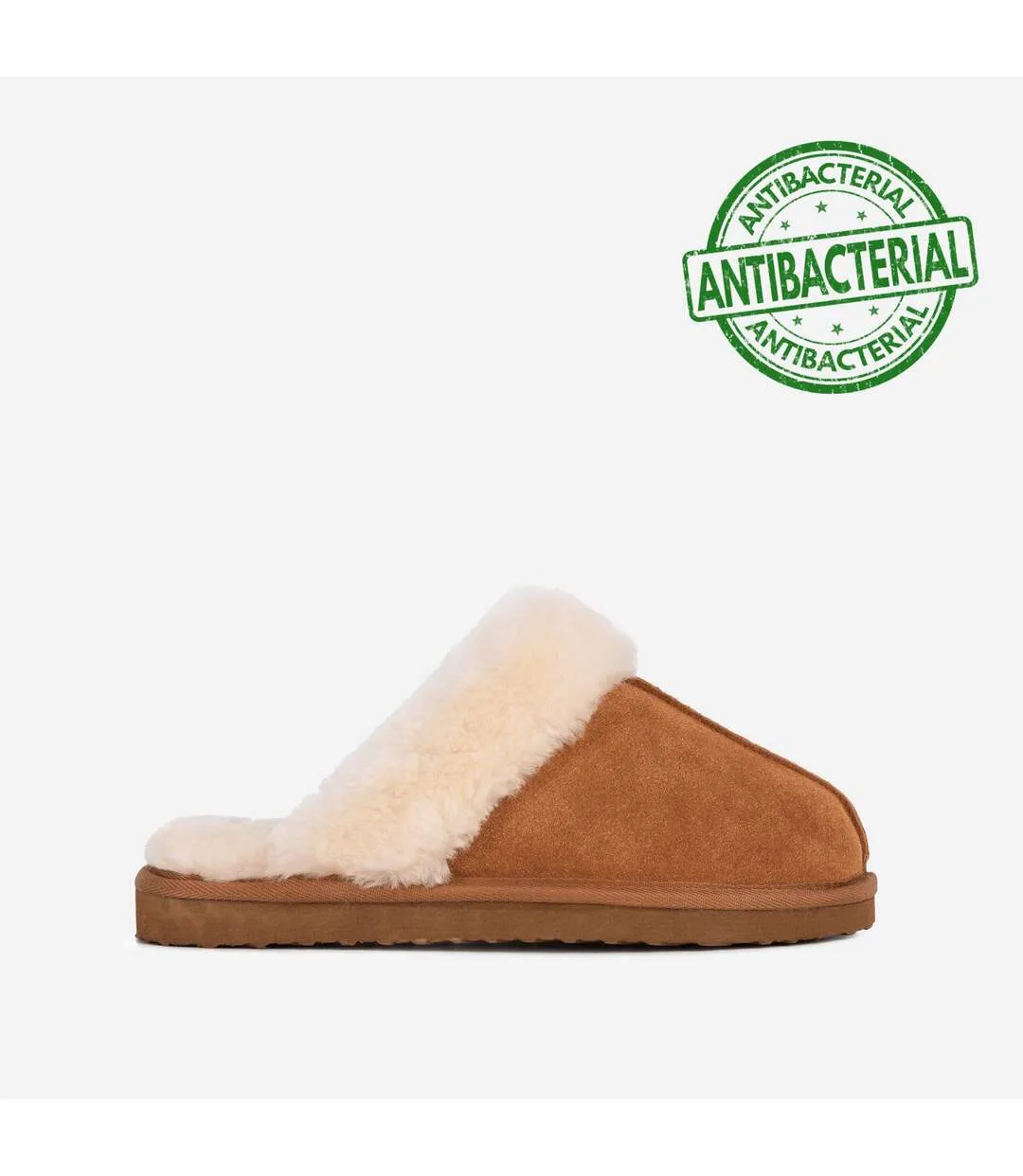 Ladies Suzie Tan Sheepskin Slipper Mule