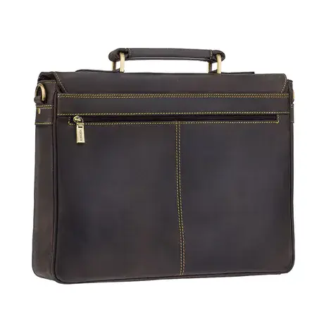 Leather Briefcase Brown:Berlin