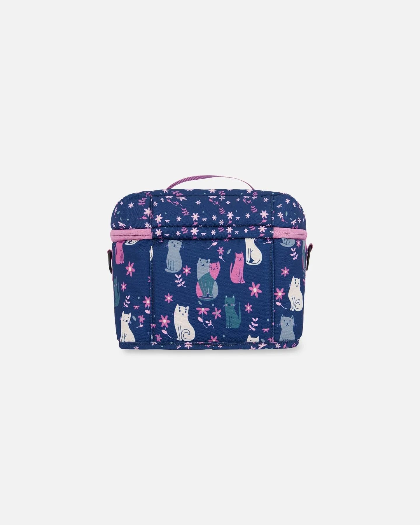 Lunch Box Navy Blue Printed Kitten