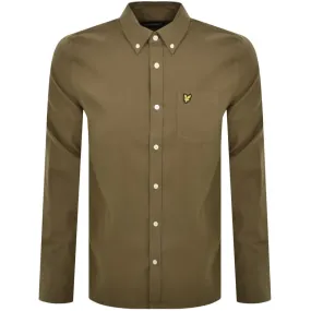 Lyle And Scott Flannel Long Sleeve Shirt Khaki