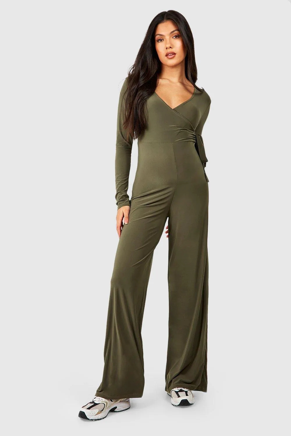 Maternity Soft Touch Wrapover Lounge Jumpsuit