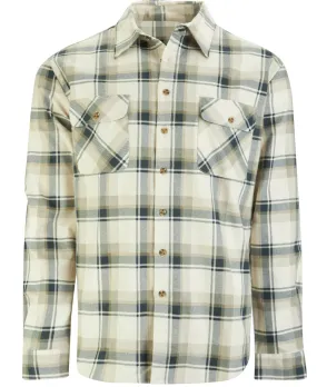 Men's Flannel Shirt in Tan/navy | Postie