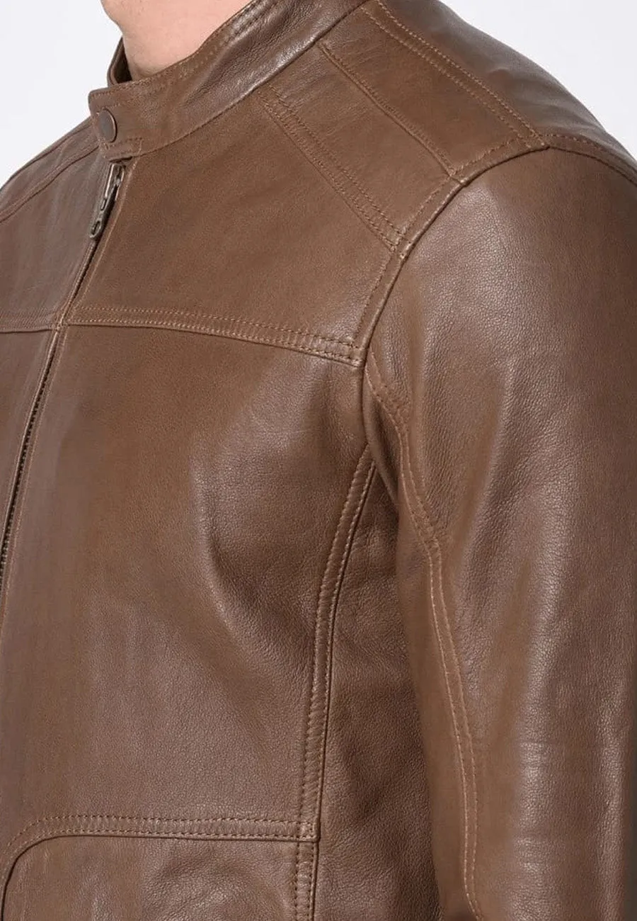 Men’s Brown Sheepskin Leather Jacket