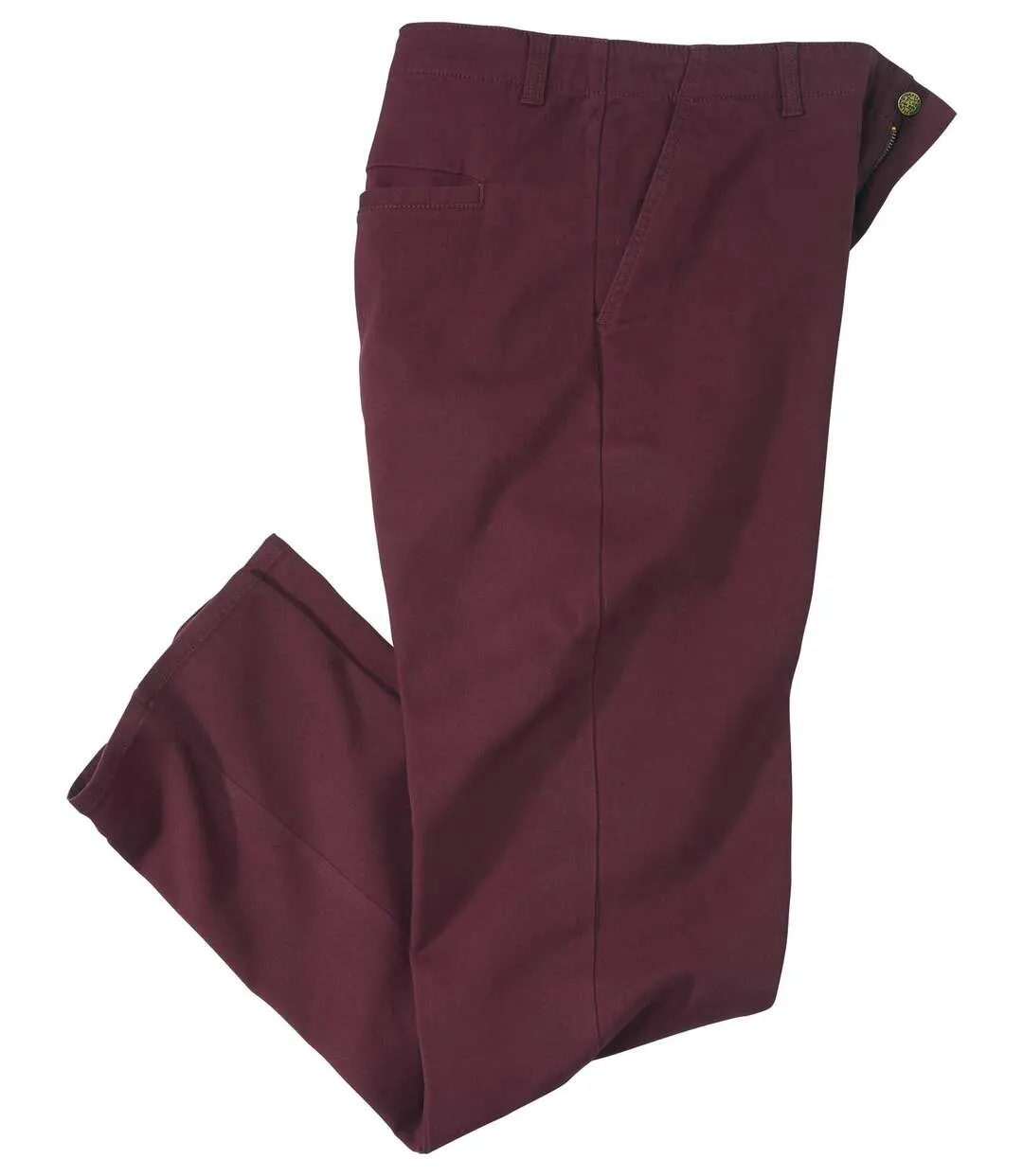 Men's Burgundy Stretch Chinos 