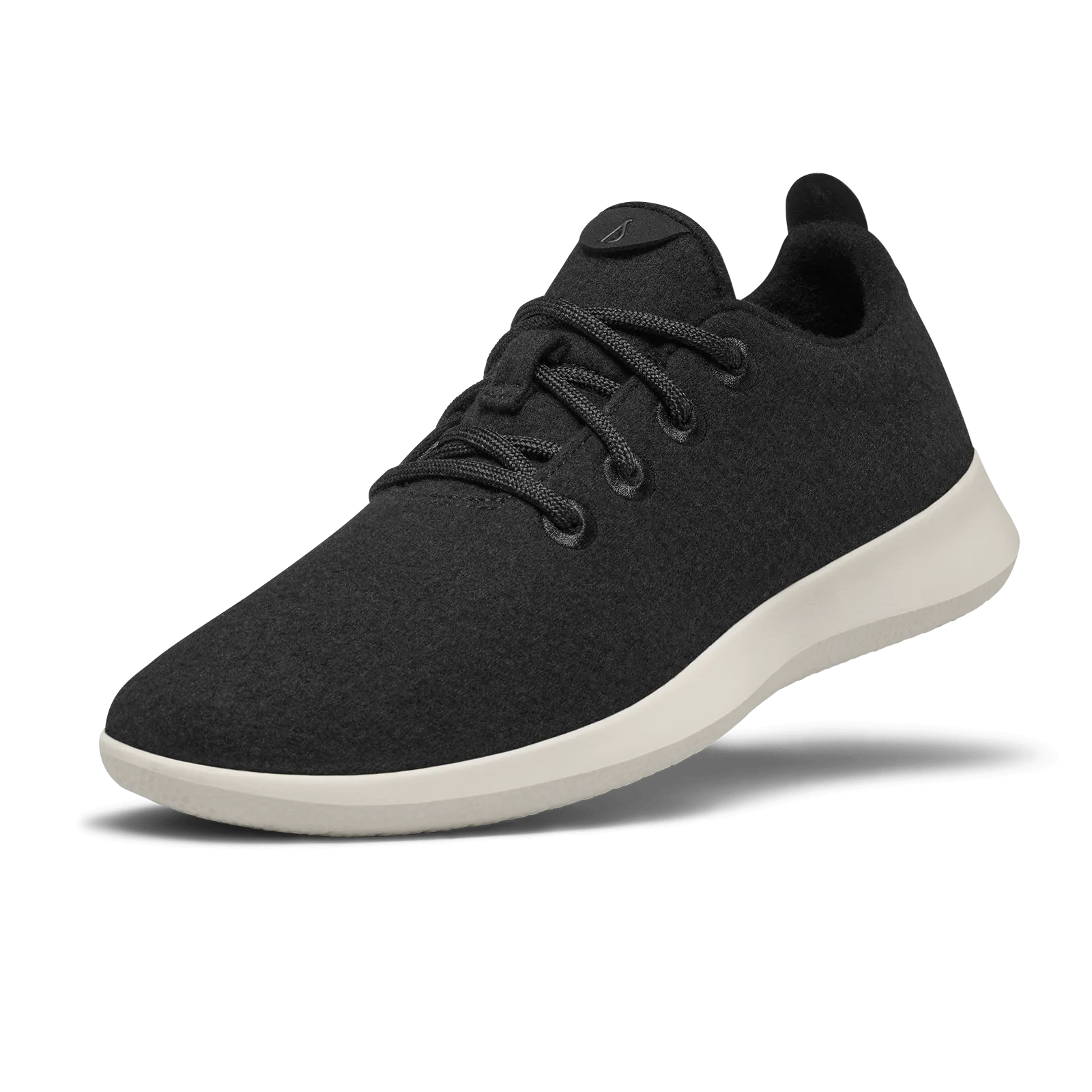 Men's Wool Runners - True Black (Cream Sole)