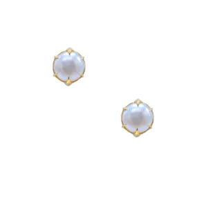 MYSTICAL CROWN STUDS, 6MM PEARL