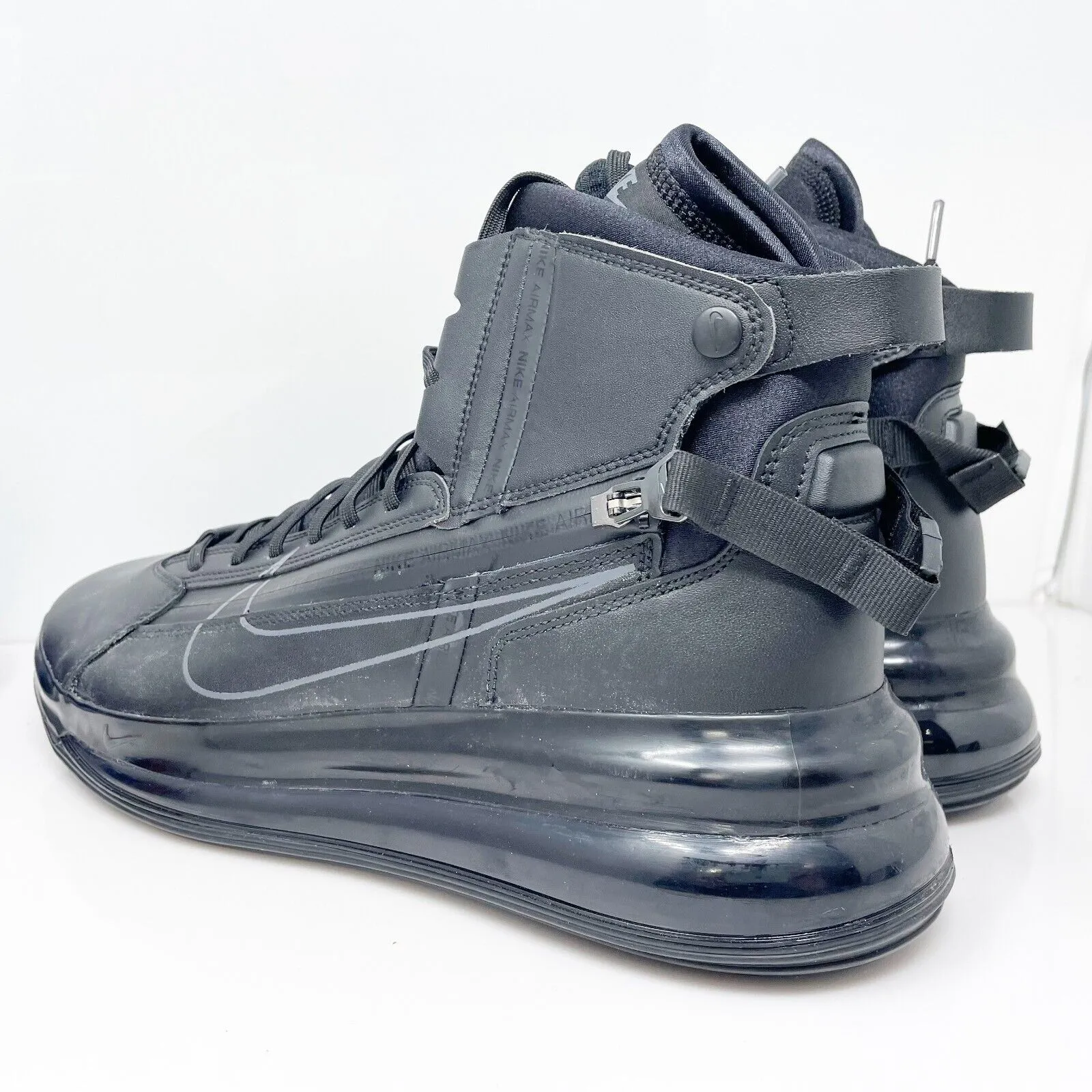 Nike Mens Air Max 720 Saturn A02110-001 Black Basketball Shoes Sneakers Size 13