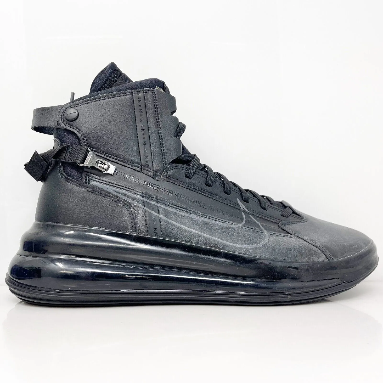 Nike Mens Air Max 720 Saturn A02110-001 Black Basketball Shoes Sneakers Size 13