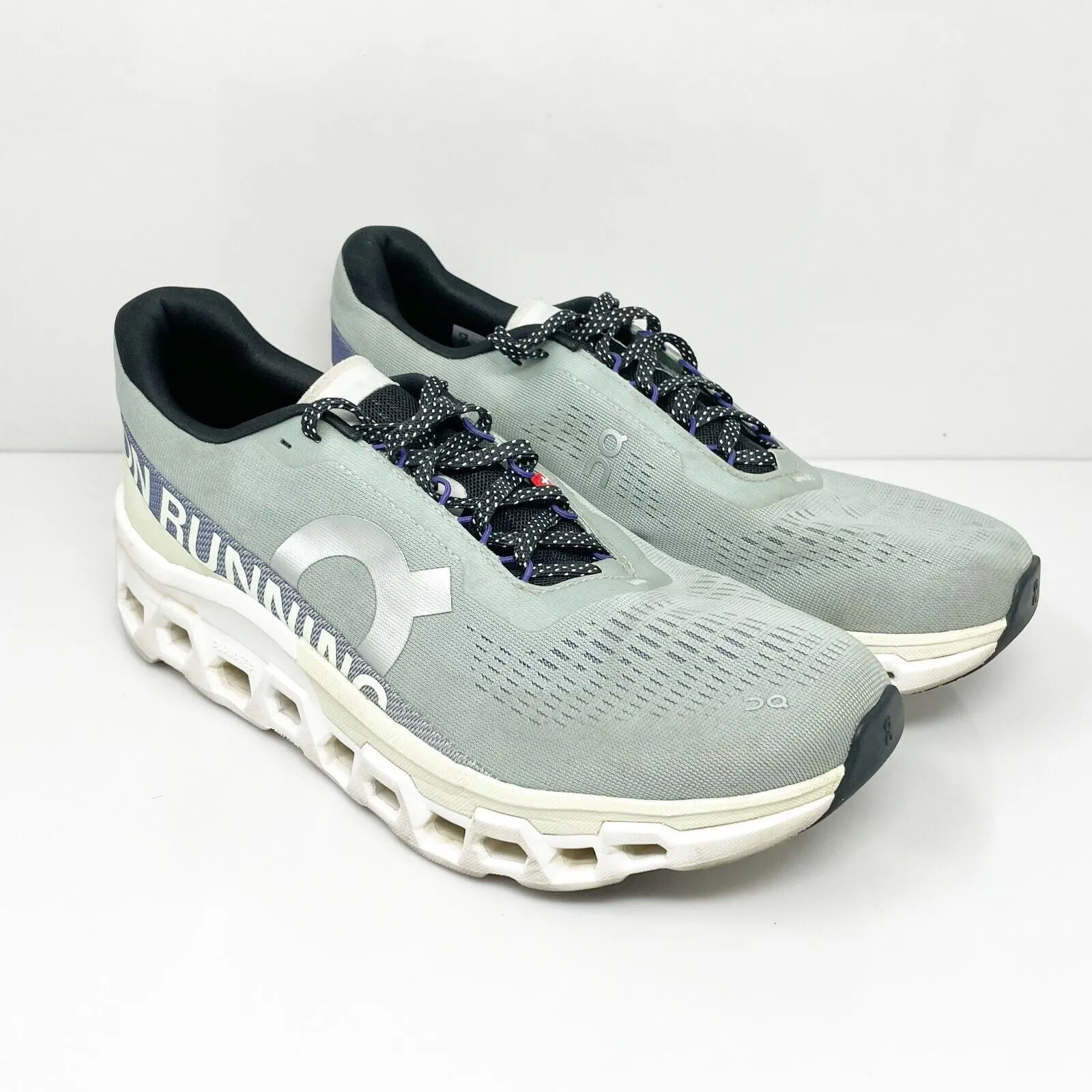 On Mens Cloudmonster 2 Gray Running Shoes Sneakers Size 10.5