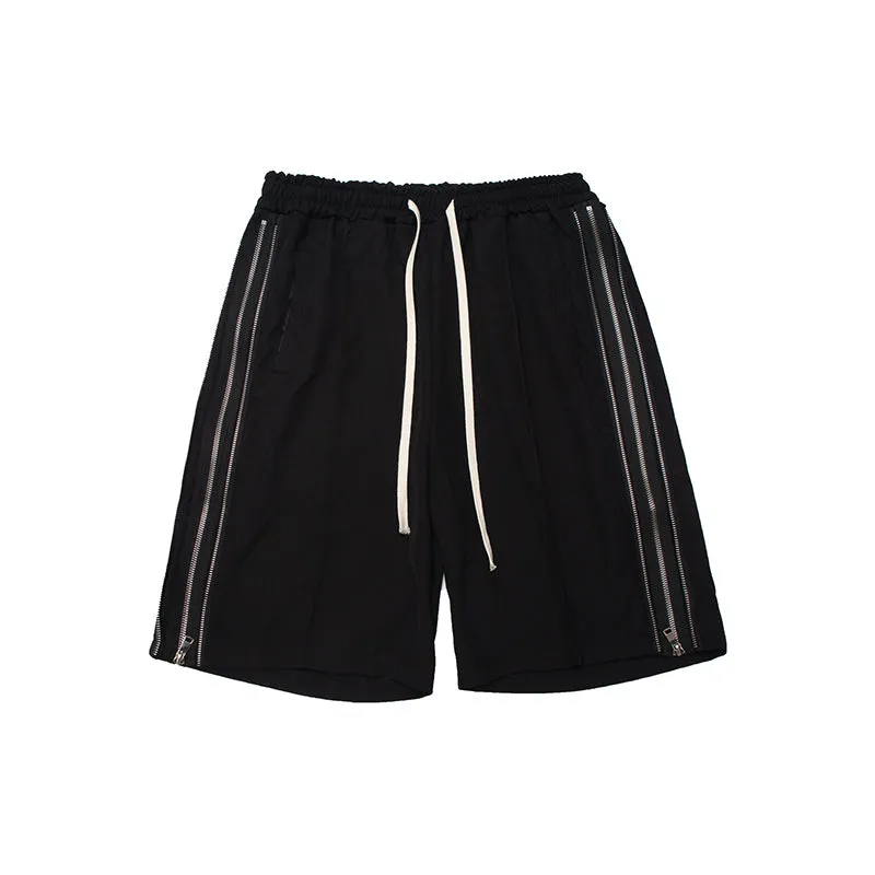 Oversized Lounge Shorts with Full Side Zip