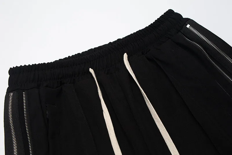 Oversized Lounge Shorts with Full Side Zip