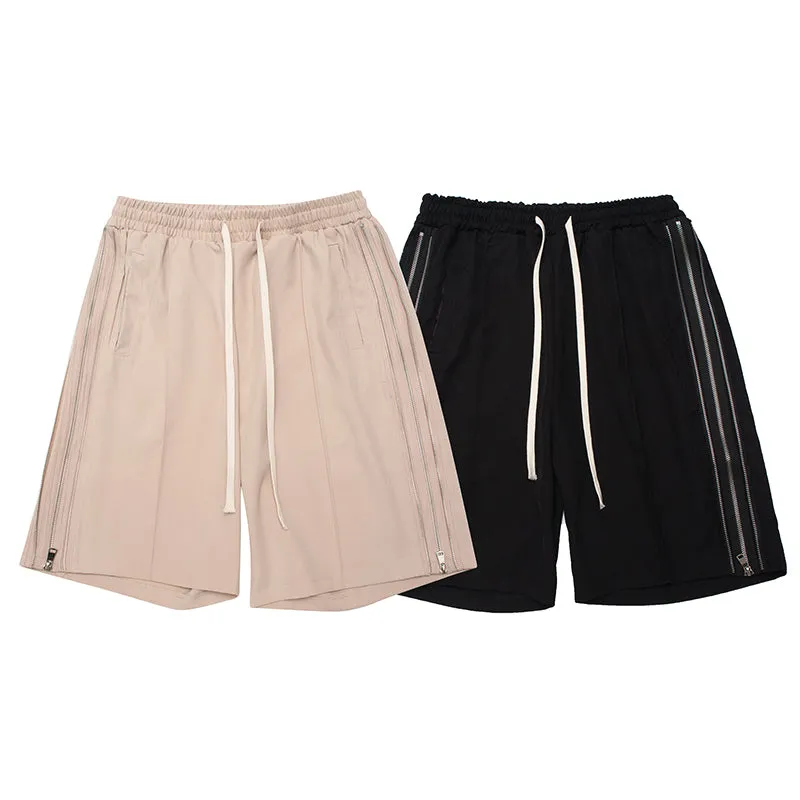 Oversized Lounge Shorts with Full Side Zip