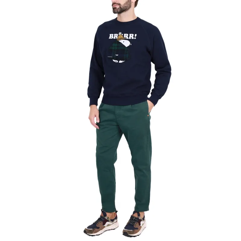 PANTALONE UOMO CHINOS CON PINCES, VERDE