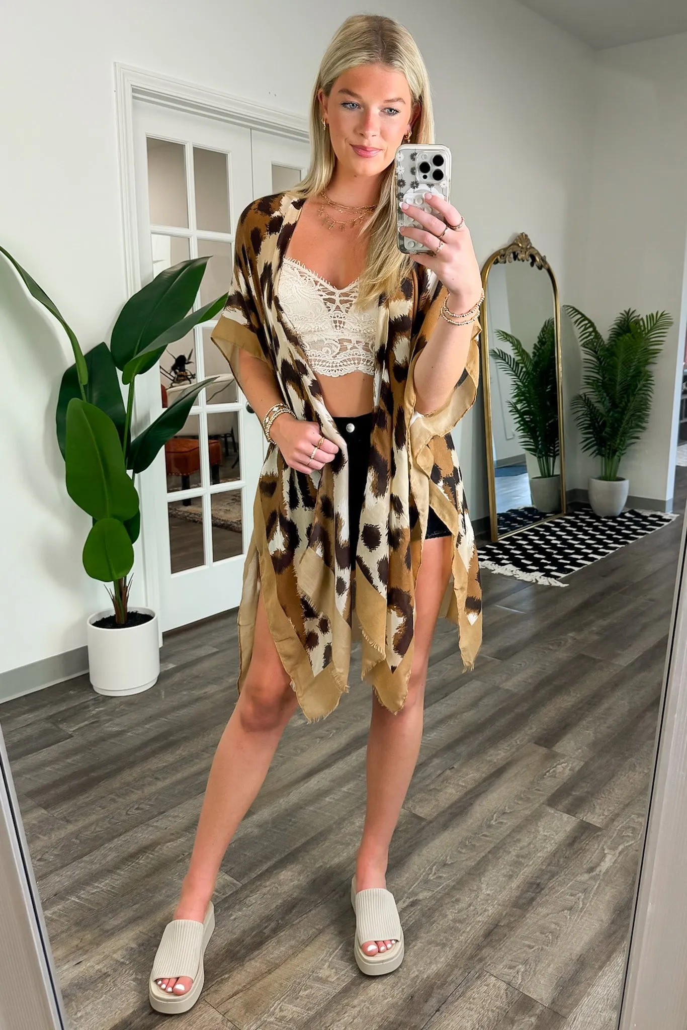 Paulinah Animal Print Kimono