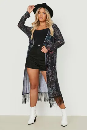 Plus Stars And Moons Kimono With Tassels