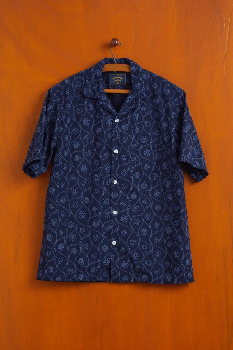 Portuguese Flannel Rendi Shirt (Blue/Navy)