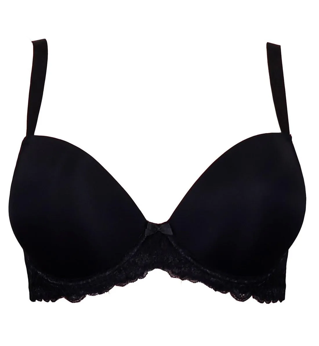 Pour Moi Forever Fiore Plunge Push Up Underwire T-Shirt Bra (183309) - Black