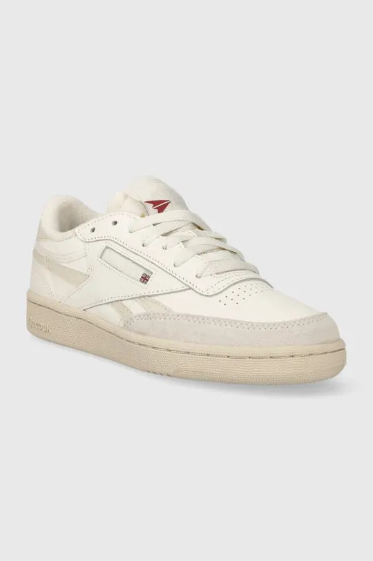 Reebok leather sneakers beige color