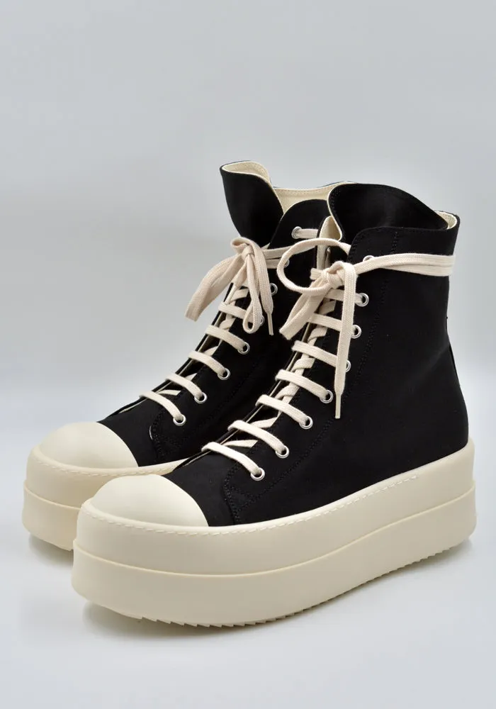 RICK OWENS DRKSHDW DU01D1831 NDK DOUBLE BUMPER SNEAKERS BLACK/MILK