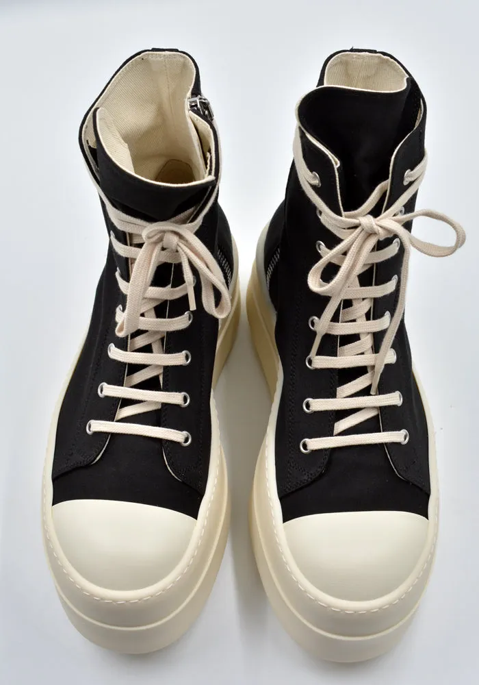 RICK OWENS DRKSHDW DU01D1831 NDK DOUBLE BUMPER SNEAKERS BLACK/MILK