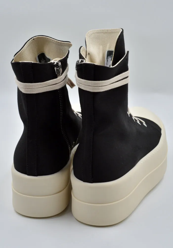 RICK OWENS DRKSHDW DU01D1831 NDK DOUBLE BUMPER SNEAKERS BLACK/MILK