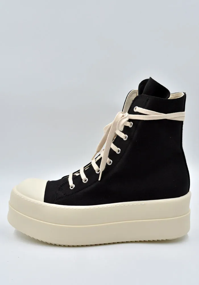 RICK OWENS DRKSHDW DU01D1831 NDK DOUBLE BUMPER SNEAKERS BLACK/MILK