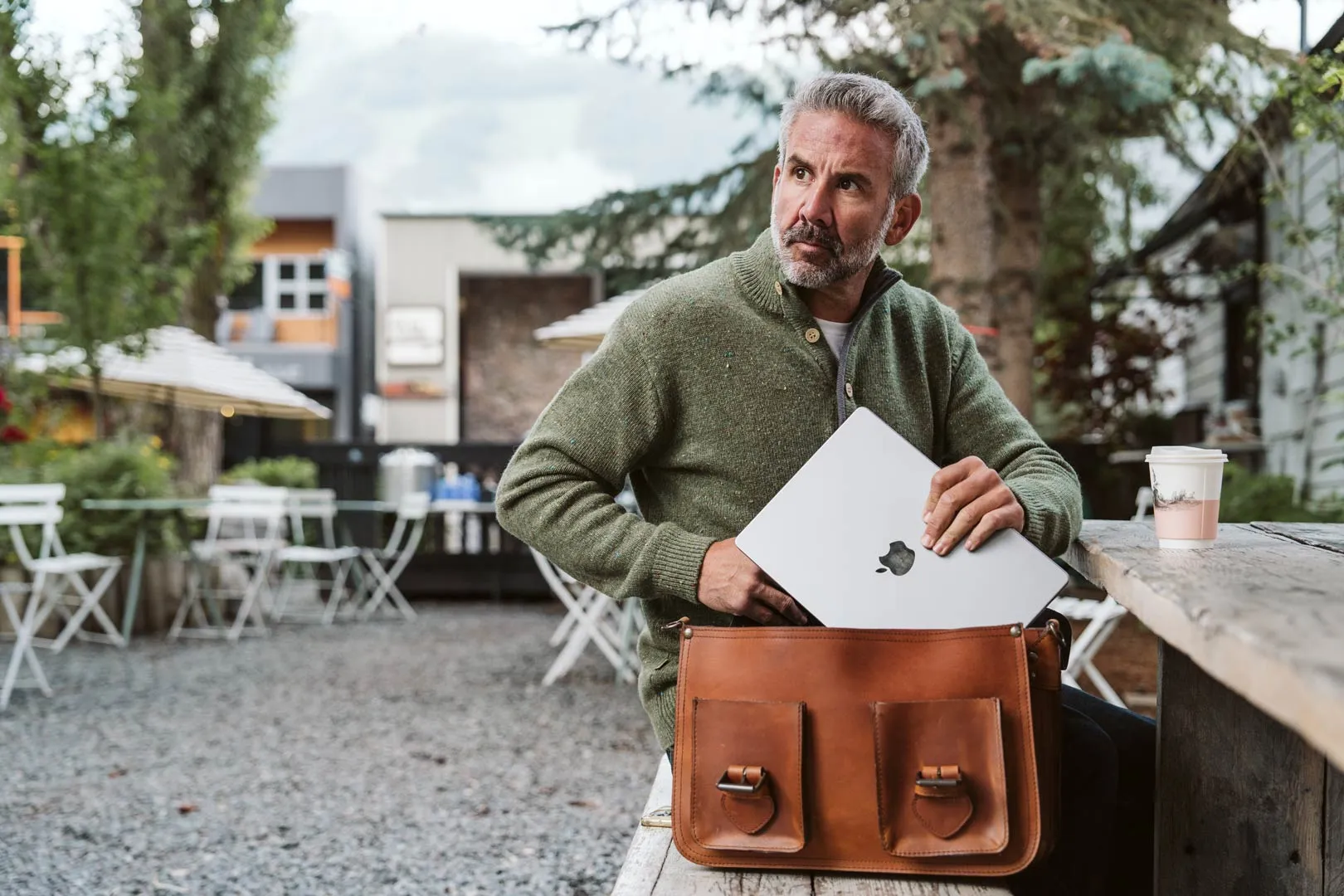 Roosevelt Leather Briefcase | Amber Brown