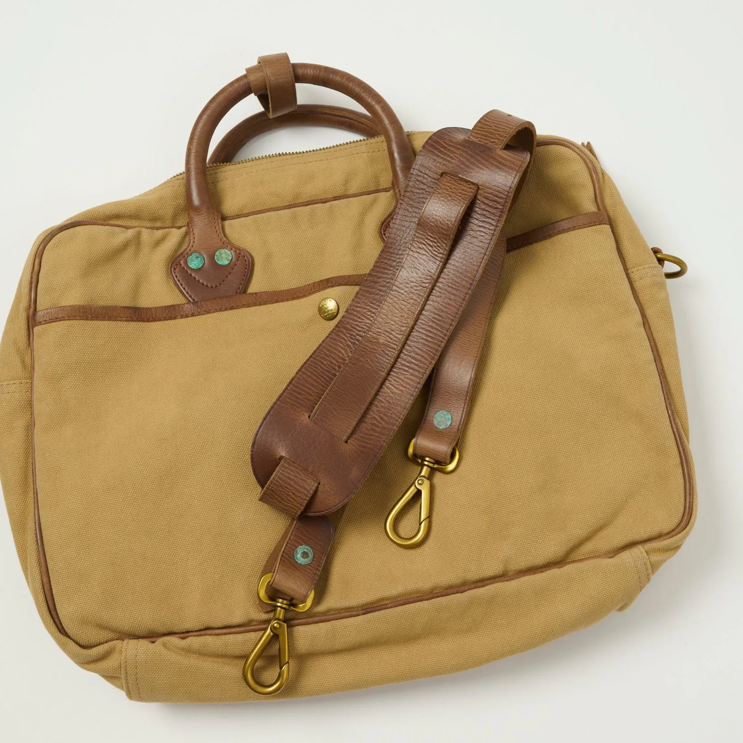 RRL Leather-Trim Canvas Briefcase