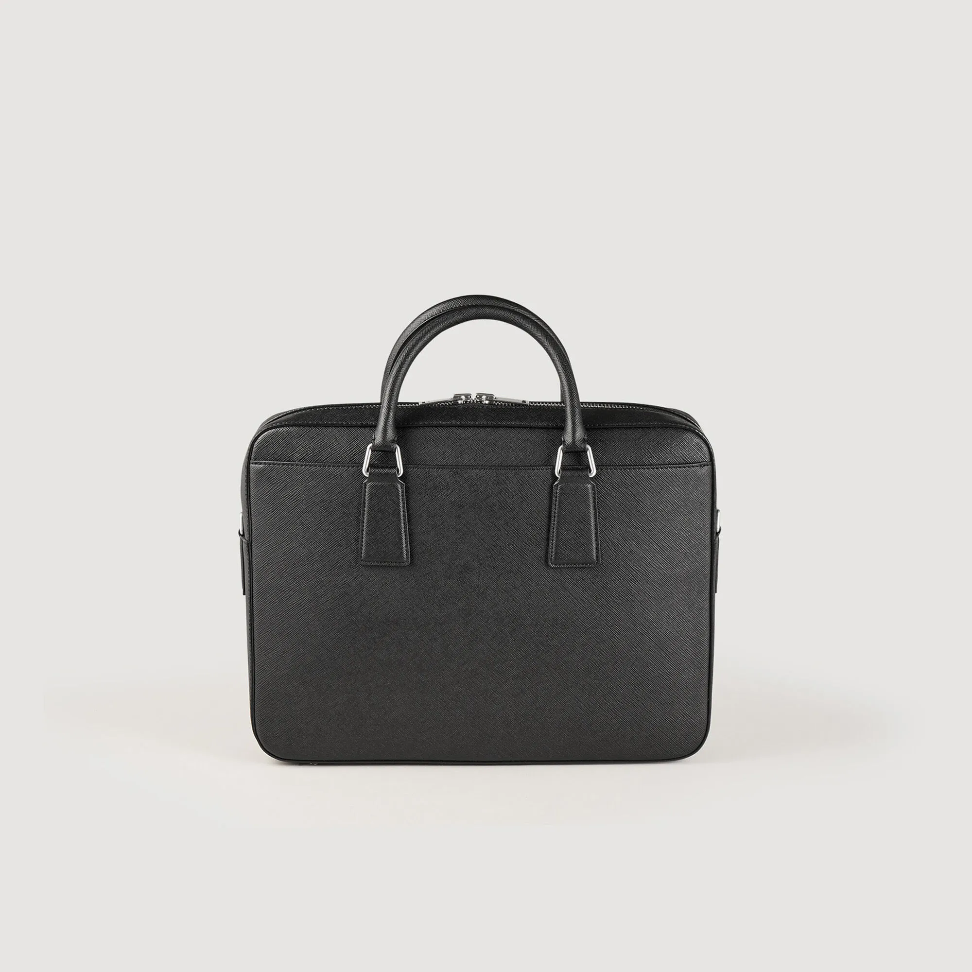 Saffiano leather briefcase