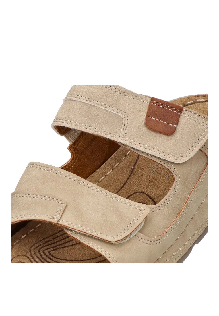 SANDALIA DOBLE VELCRO ETIKA EN PORTER 41014 HOMBRE, BEIGE