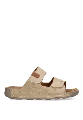 SANDALIA DOBLE VELCRO ETIKA EN PORTER 41014 HOMBRE, BEIGE