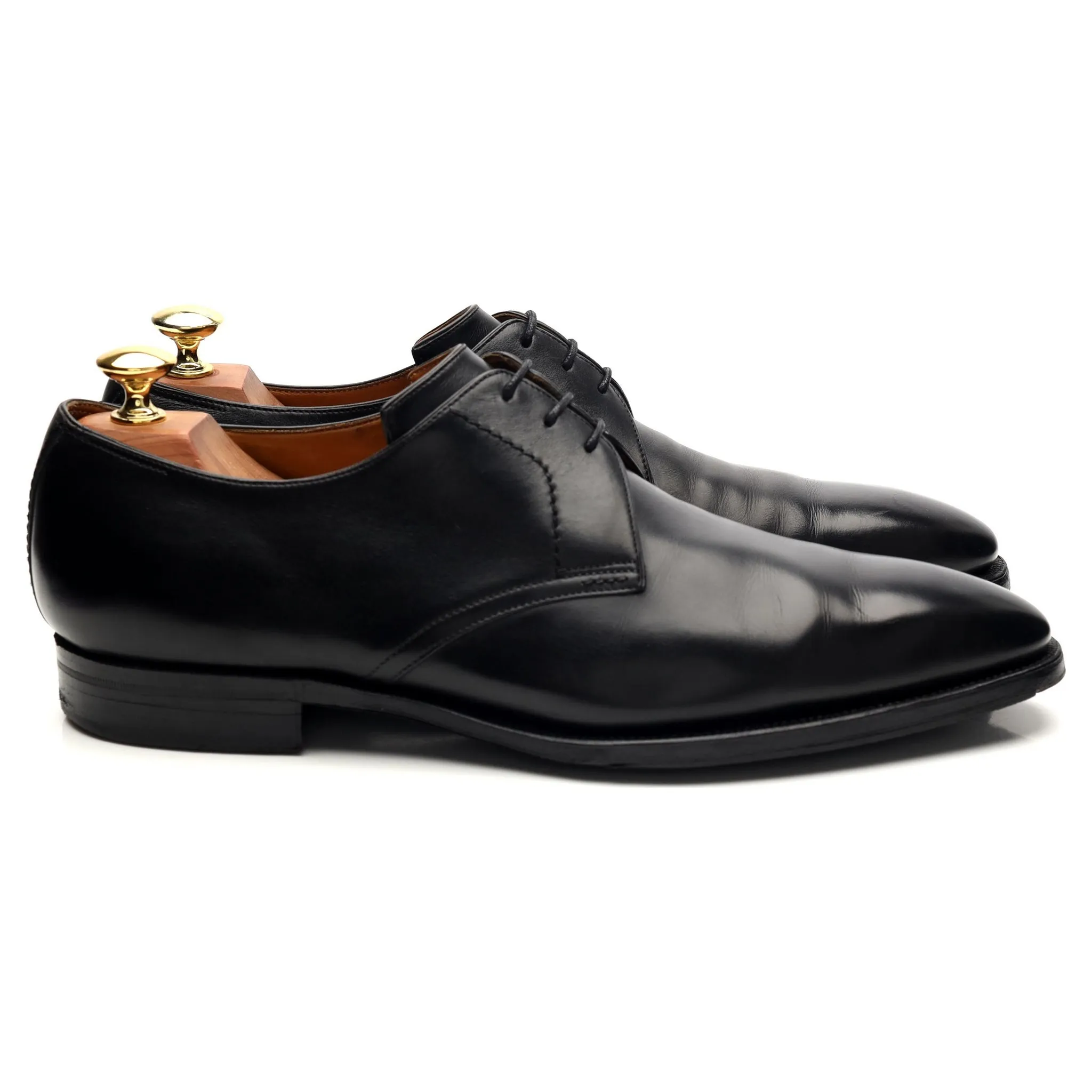 'Sergio' Black Leather Derby UK 8.5