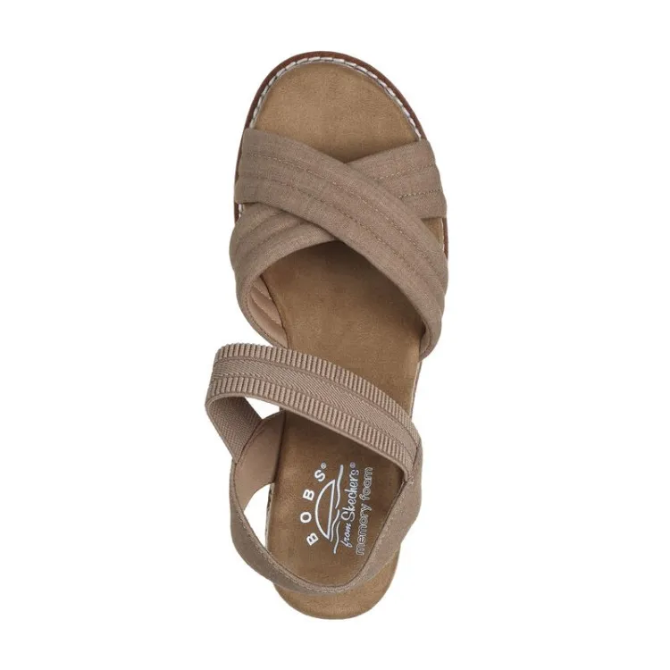 SKECHERS 114685 DESERT CHILL - SWEET Sandali Donna con Zeppa Tan