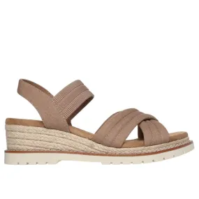 SKECHERS 114685 DESERT CHILL - SWEET Sandali Donna con Zeppa Tan