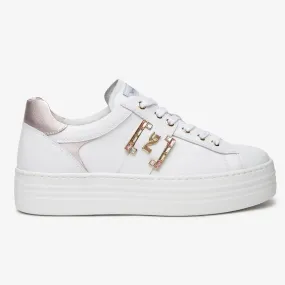 Sneakers NeroGiardini donna con accessorio laterale