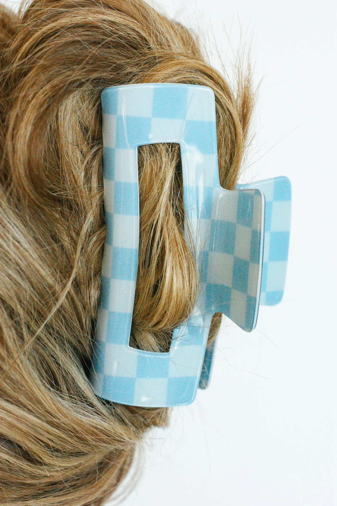 Take it Easy Checker Print Claw Hair Clip - 3 Colors