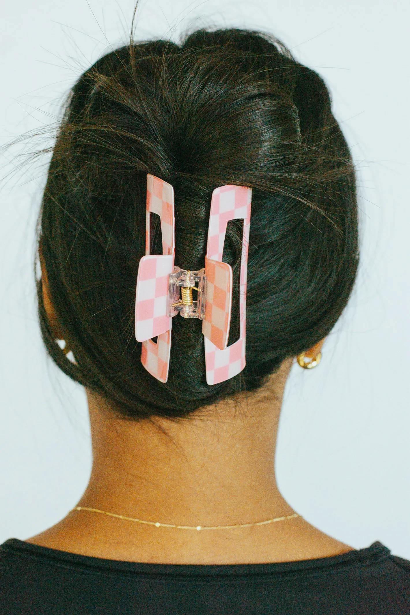 Take it Easy Checker Print Claw Hair Clip - 3 Colors