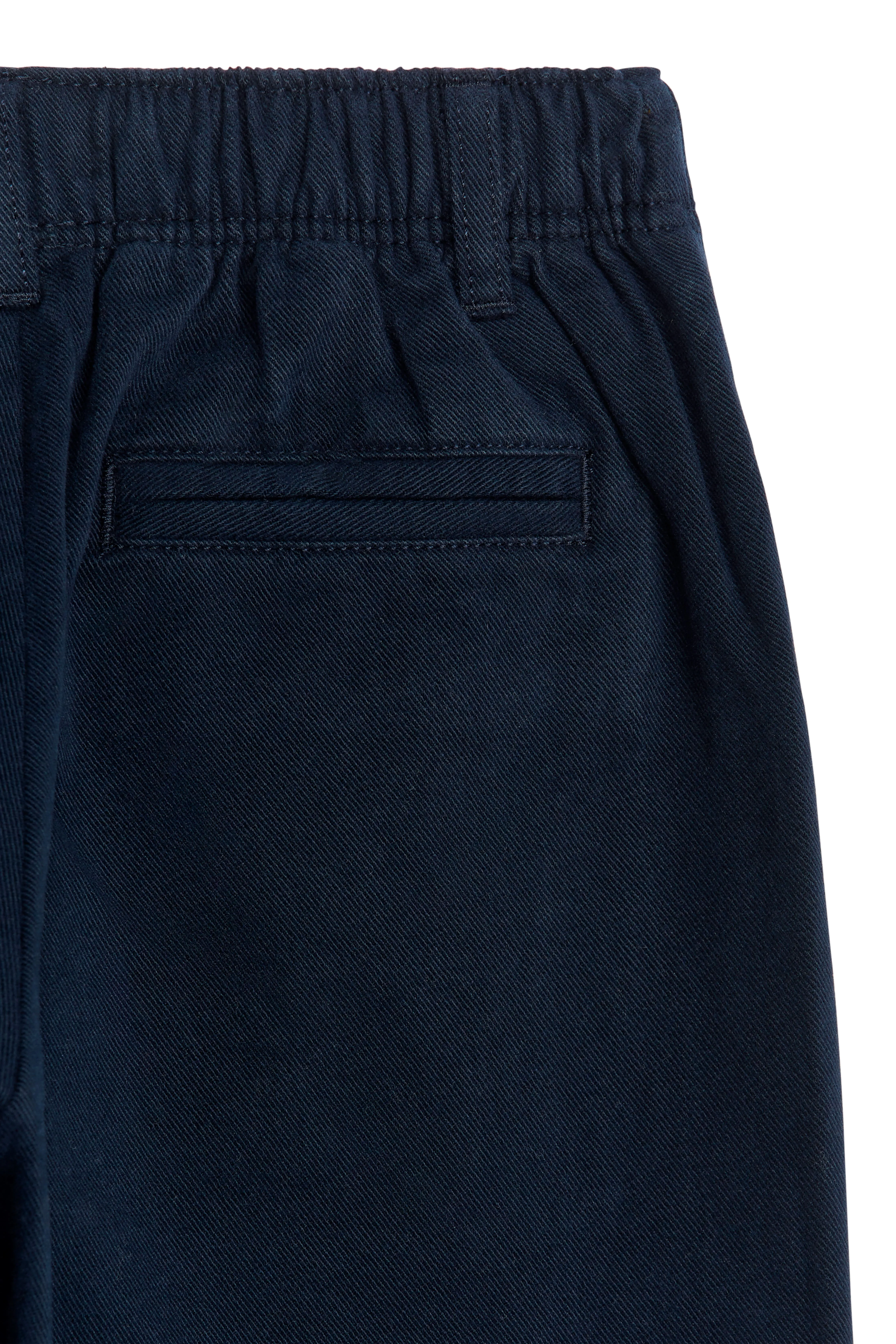 Tapered Cotton Chinos - Regular waist - Long - Dark Blue - Kids | H&M GB