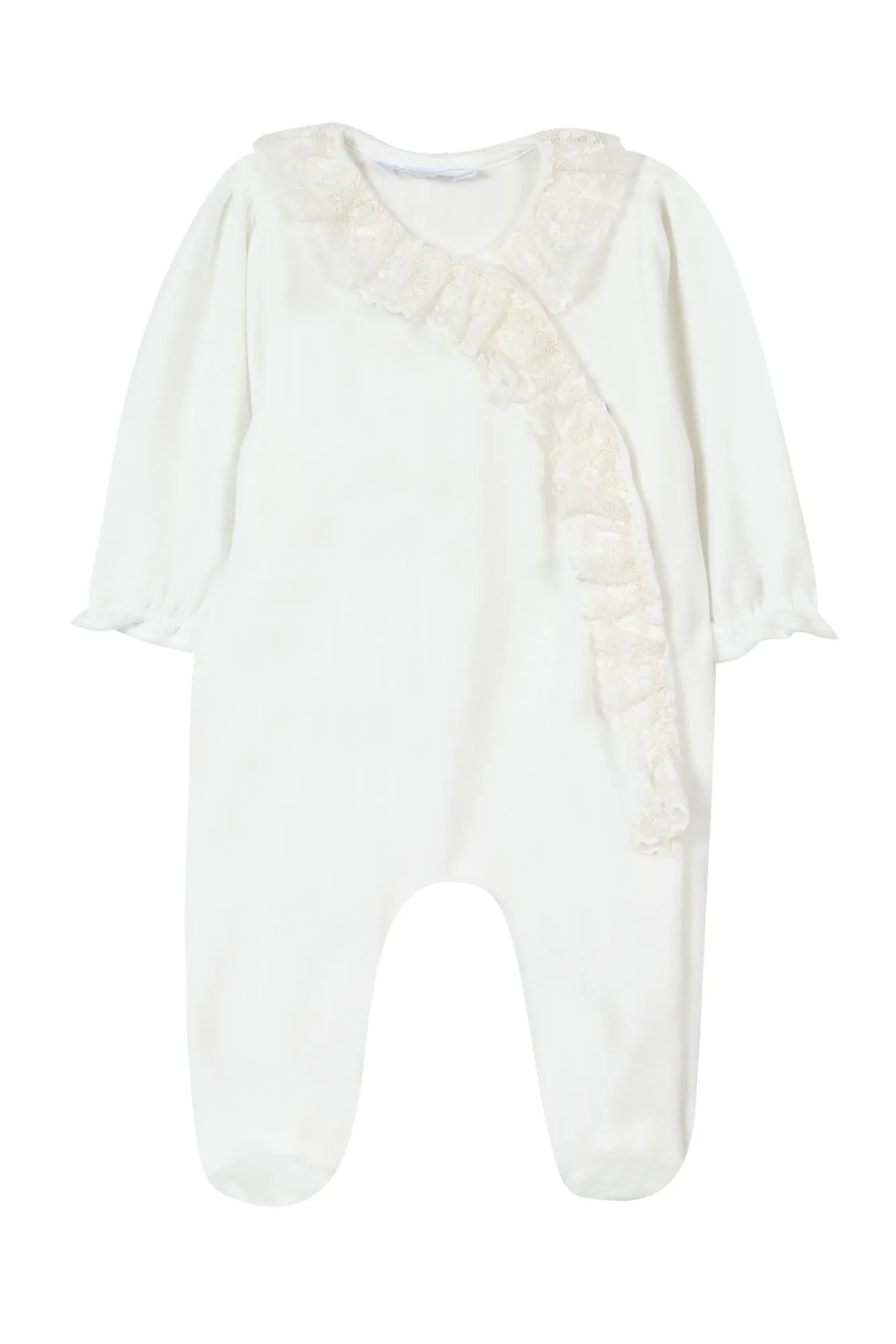 Tartine Baby Lace Velour Footie