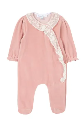 Tartine Baby Lace Velour Footie