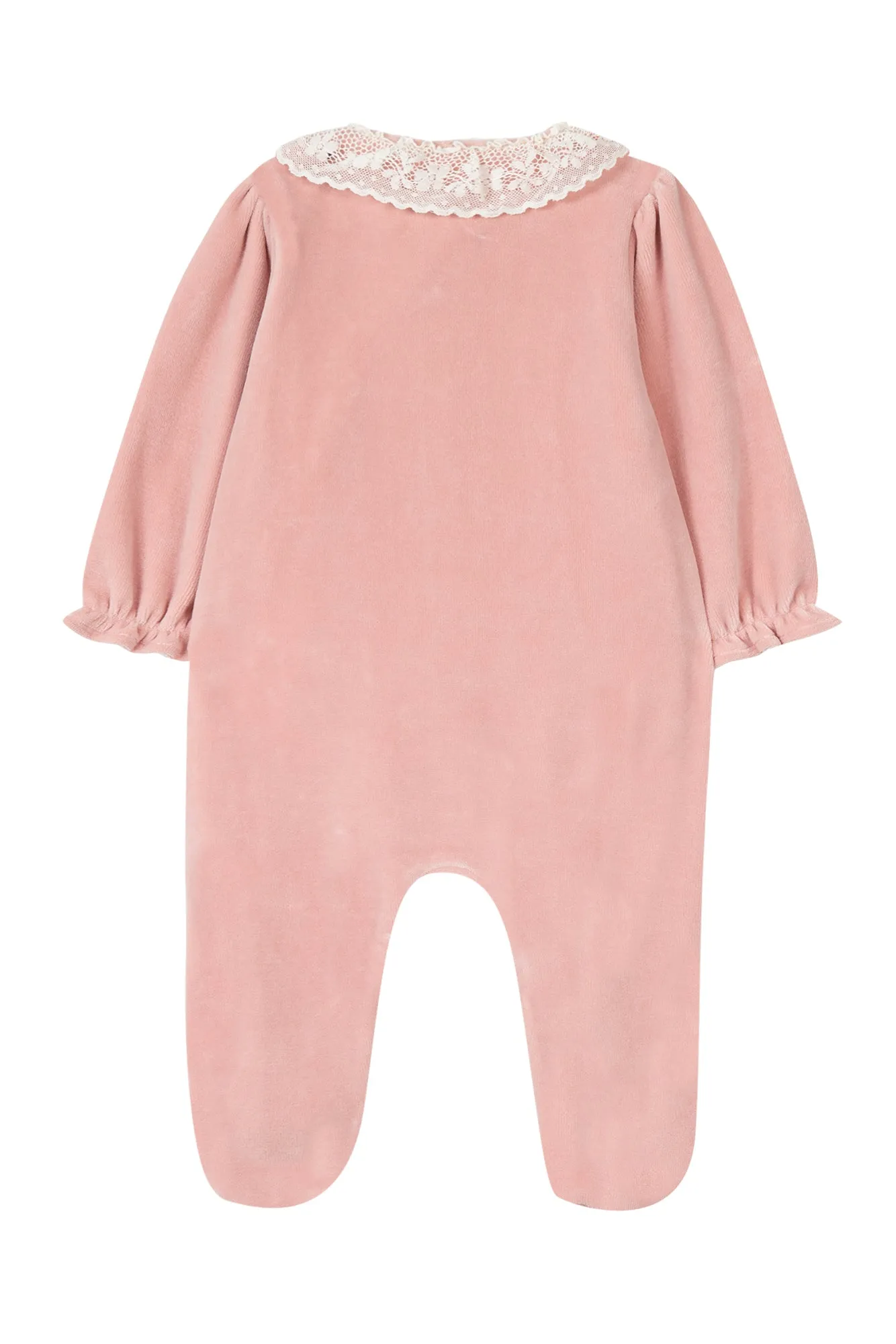 Tartine Baby Lace Velour Footie