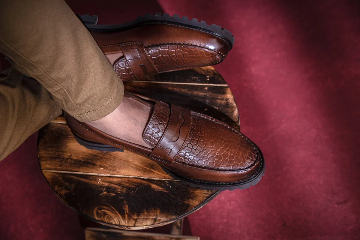 Twin Textured Penny Loafer