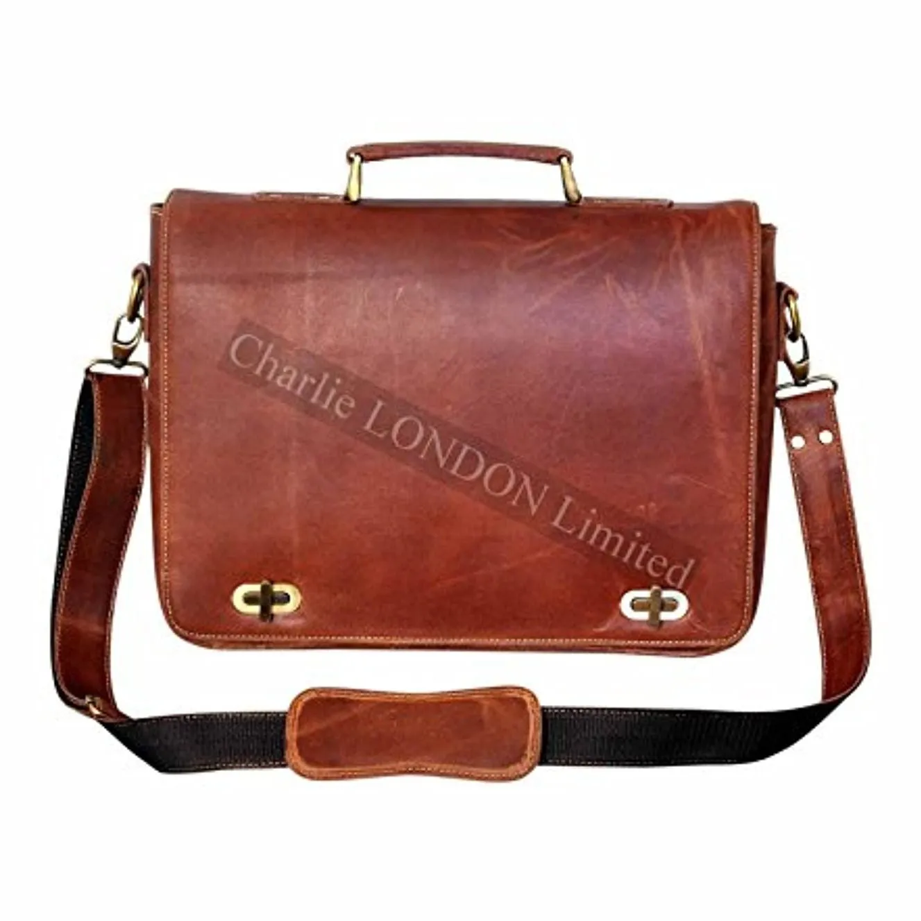 Vintage Tan Leather Laptop MacBook Messenger Bags