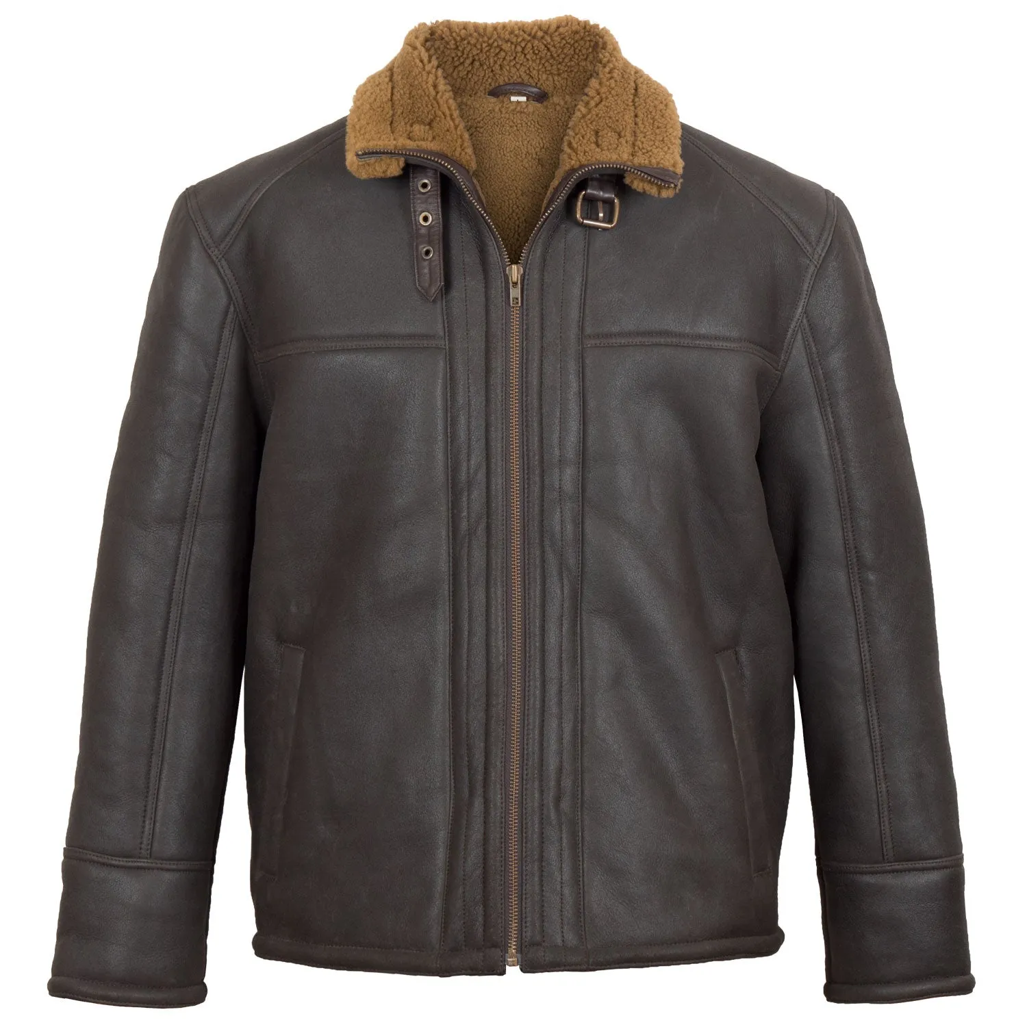 Wallace Men’s Brown & Rust Sheepskin Jacket