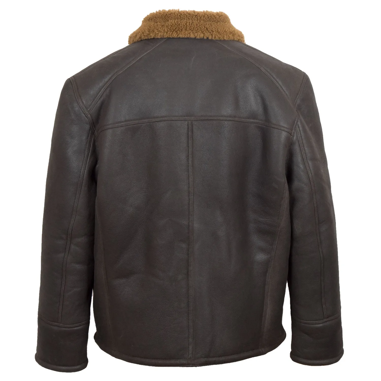 Wallace Men’s Brown & Rust Sheepskin Jacket