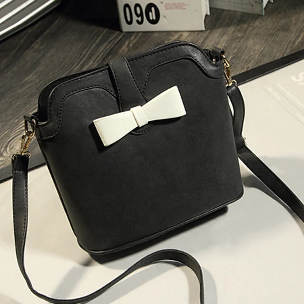 women hbags Bow leather small shell hbag women messenger bags ladies FamousShoulder bags