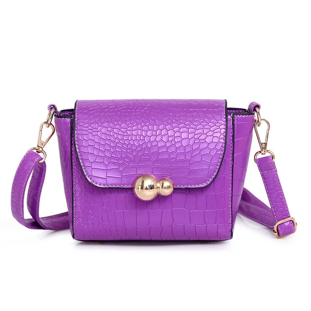 Women Vintage Crocodile Leather hbags Metal Lock Small crossbody Shoulder Bag Women's Messenger Bags