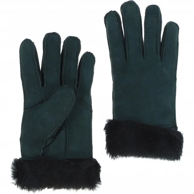 Women's Sheepskin Gloves Dark Green : DB-803