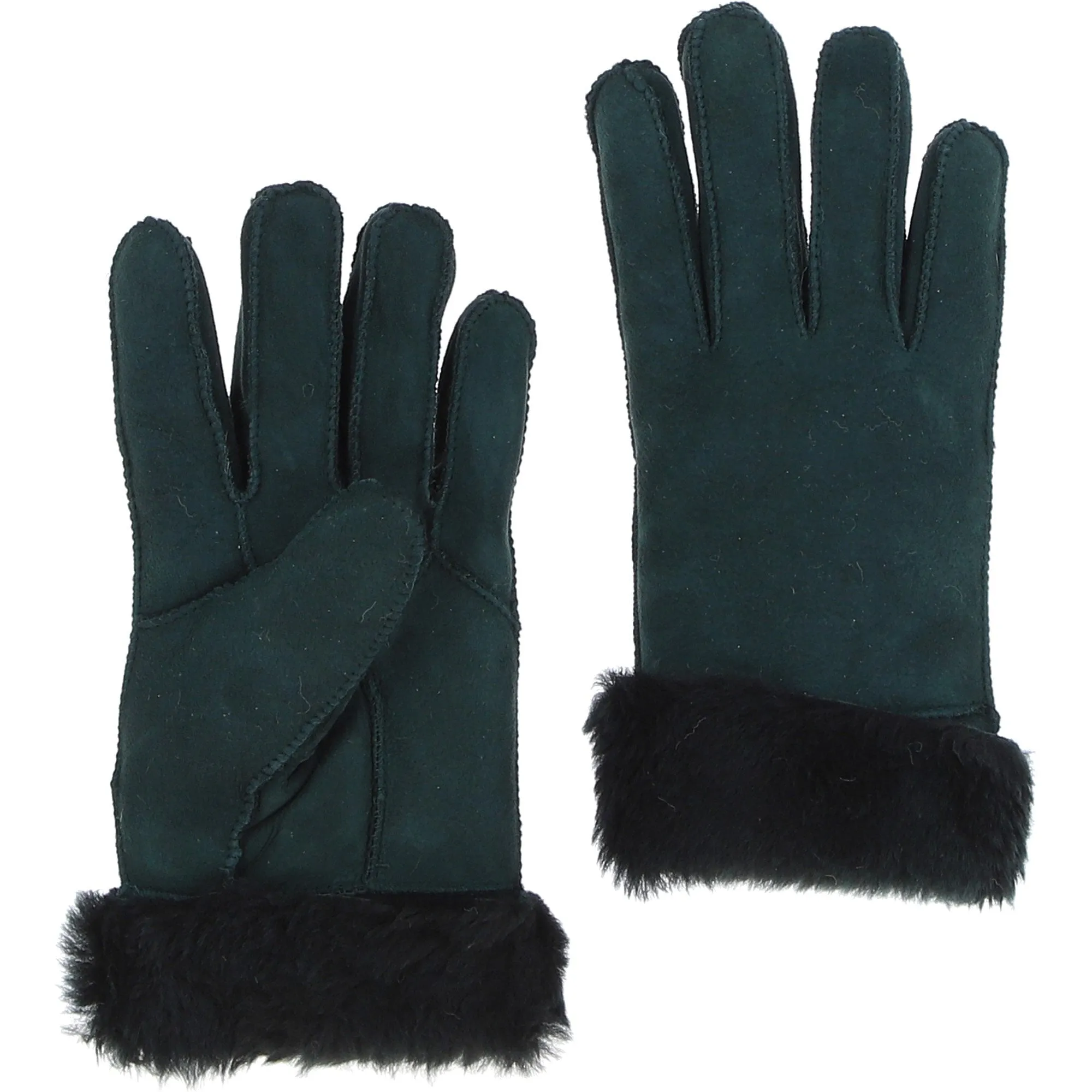 Women's Sheepskin Gloves Dark Green : DB-803